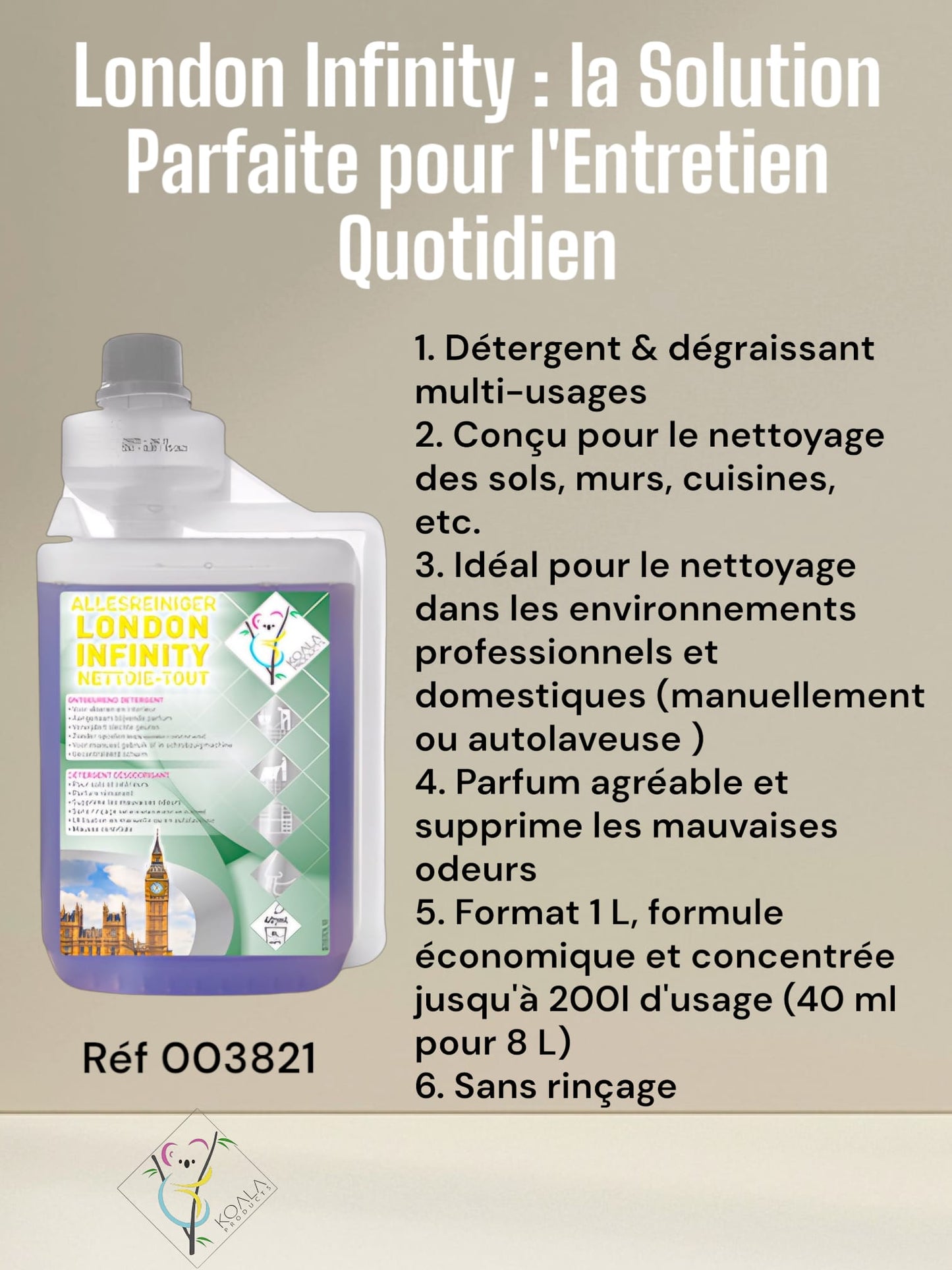 Koala London Infinity Nettoie-Tout 1L