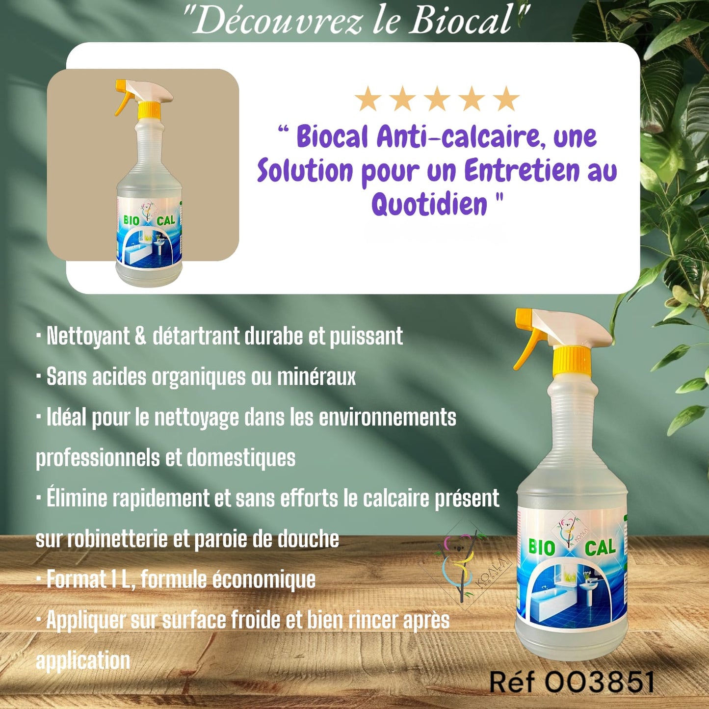 Koala BioCal Nettoyant & Détartrant 1L