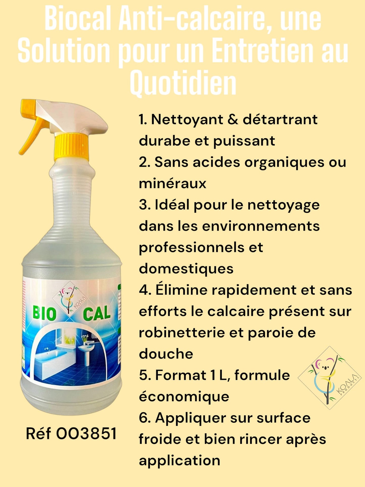 Koala BioCal Nettoyant & Détartrant 1L